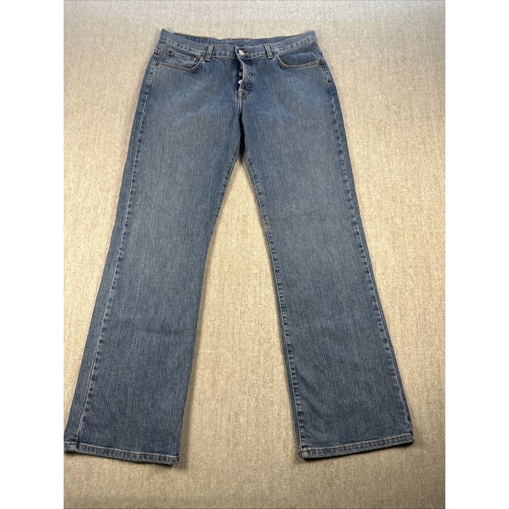 Lucky Brand Easy Rider Jeans Womens 14/32 Blue Vintage Y2K Button Fly USA Made‎